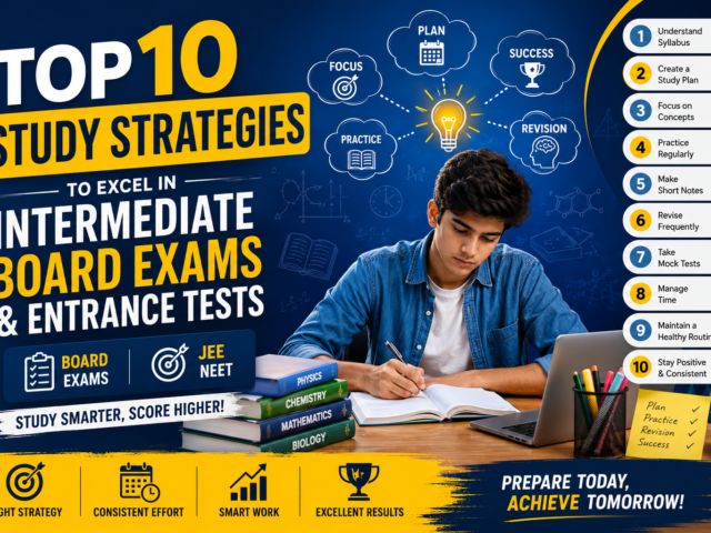 Top 10 Study Strategies to Excel in Intermediate Board Exams & Entrance Tests